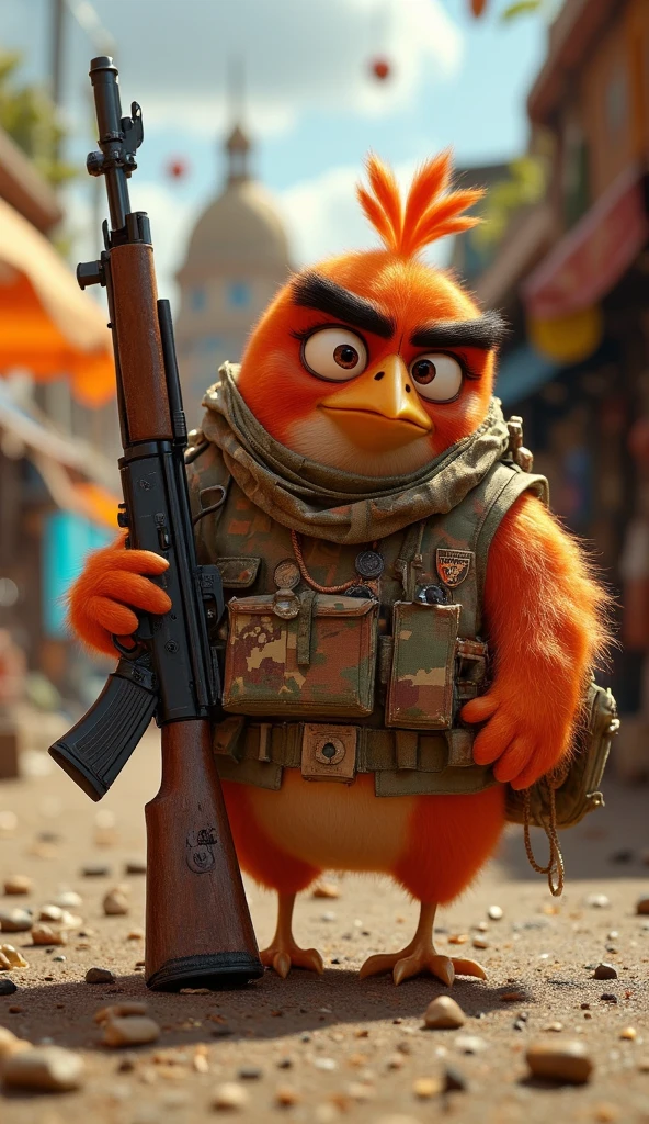 The real depiction of Calimero in a tank smoking a cigarette in a post apocalyptic world
