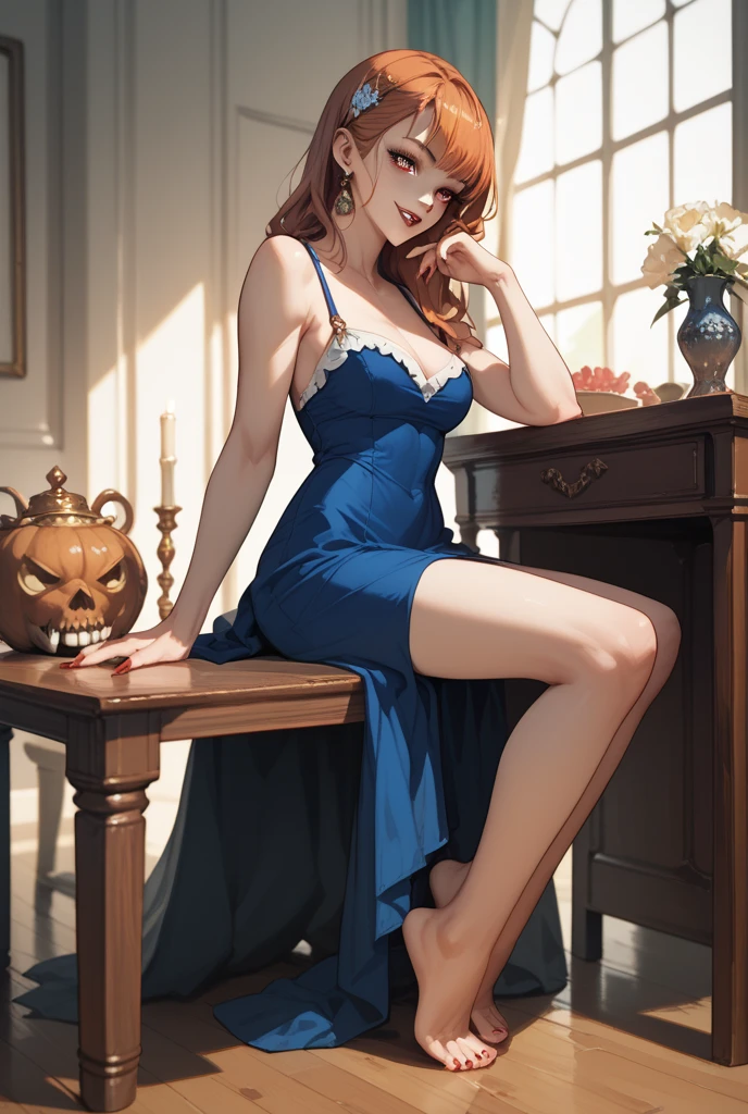 ((masterpiece)), (((best quality))), chromatic lighting,
colorized, red + white limited color palette,
detailed concept drawing, in a private room, negligee,
portrait, 20yo 1girl, blue sky, medium soft breasts, slender, green, long red hair, blue eyes, smiling