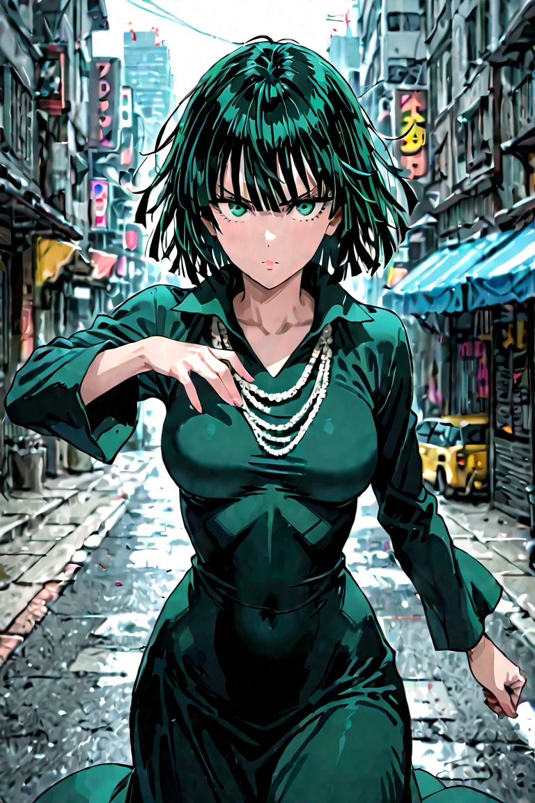 1girl,fubuki,city,one punch man
 , (masterpiece:1.2), (best quality:1.2), (very aesthetic:1.2), (absurdres:1.2), (detailed background), newest, intricate details,