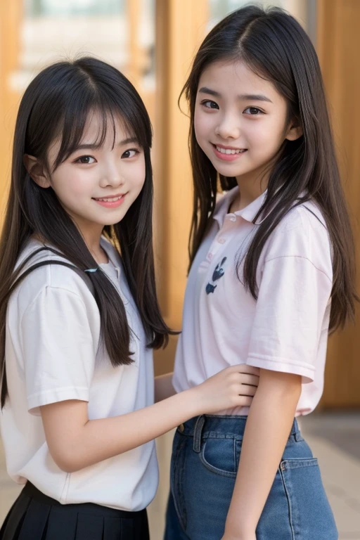 ((( Transcendental Cute Two **********************)))、smile、Two ************* Students in a Simple Country 、(( ********************* with transcendental cute face))、(( anatomically accurate))、((Stimulate your pussy with your fingertips))