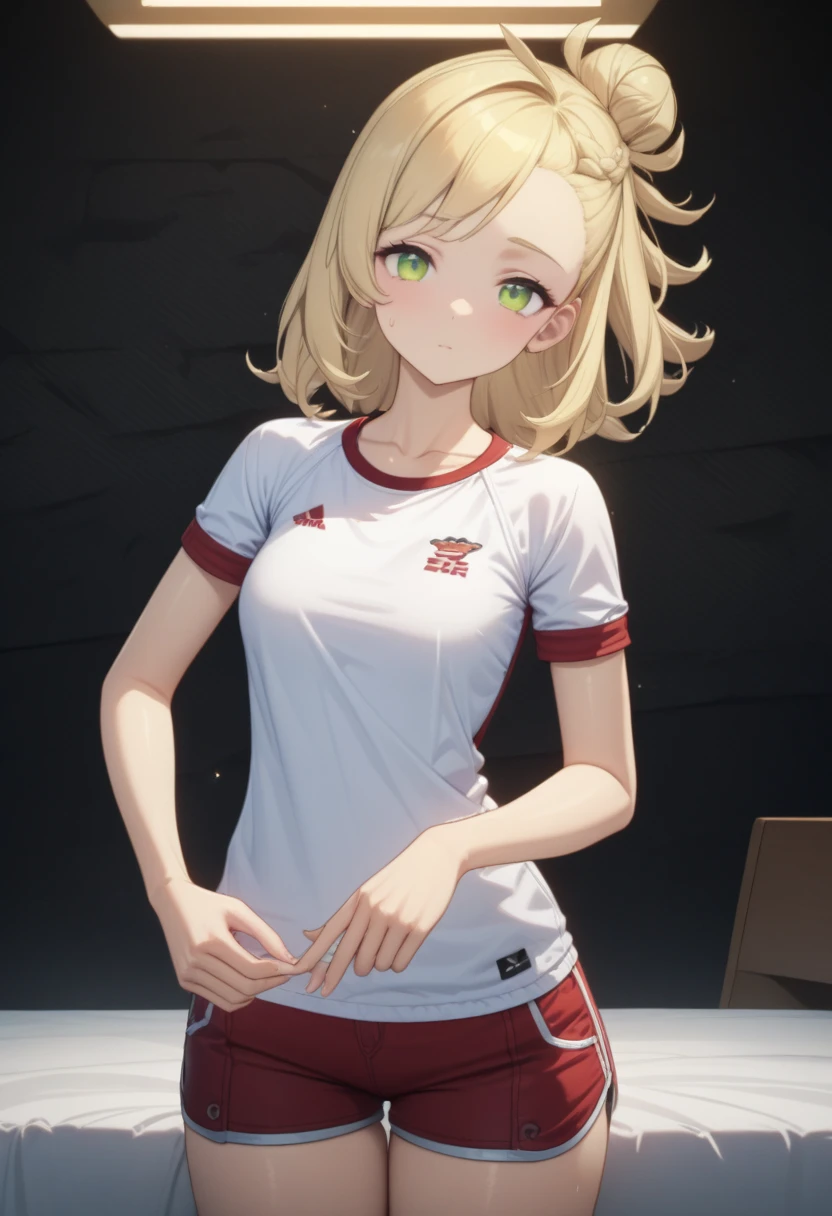 16k works,Highest quality,18-year-old,No background.White background only,whole body、sexy, One person, Beautiful Face,, Symmetrical eyes, Perfect body, Good balance、 Perfect body, smile, shirt, skirt, (small) Kirarhythm,
