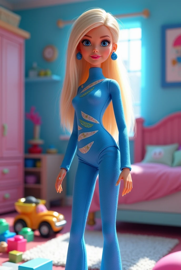 ***** girl, young, full body, (solo 0.6), straight blonde hair, very long hair, blue eyes, nipple outline, indoors, night, pink silk pajamas, from behind, behind, looking back, open refrigerator, standing, kitchen, looking down, tiny breasts, slender body, thin waist, cute, (Disney pixar style 0.5)