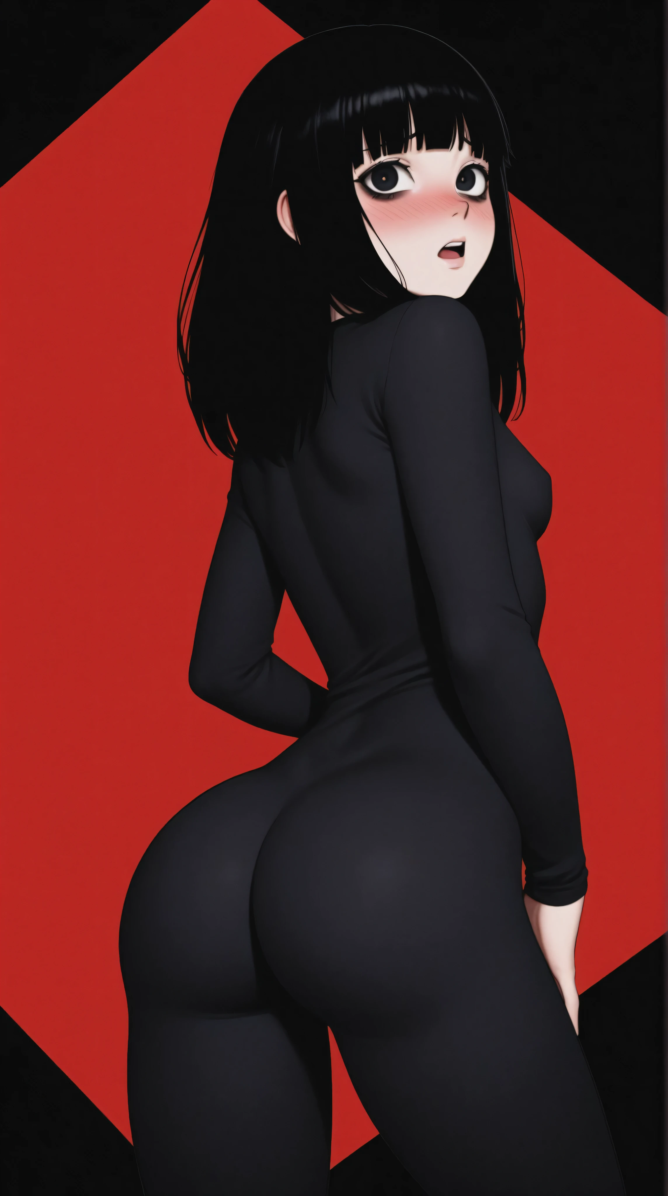 (score_9, score_8_up, score_7_up, score_6_up:1.2), (ai-generated:1.2), (Maximize Detail Slider:1.2), (Insanely Detailed:1.2), (easynegativev2:1.2), (source_anime:1.2), (very aesthetic:1.8), (add refined textures:1.8), (enhanced resolution:1.8), (Focus on textures and lighting:1.8), BREAK 1girl, solo, long hair, looking at viewer, bangs, black hair, red eyes, gloves, long sleeves, holding, hair between eyes, closed mouth, jacket, weapon, ass, white hair, multicolored hair, black gloves, looking back, pants, sword, holding weapon, streaked hair, symbol-shaped pupils, holding sword, white jacket, black background, red pupils, x-shaped pupils, fu hua, arlecchino_\(genshin_impact\), beautiful cinematic light, shallow depth of field, photographed on a Hasselblad X1D II 50c, 90mm f/2. 8 cine lens, sharp focus, cinestill 800T, (highly detailed, intricately detailed), HDR, 8k, cinematic film still from [outdoors|castle]