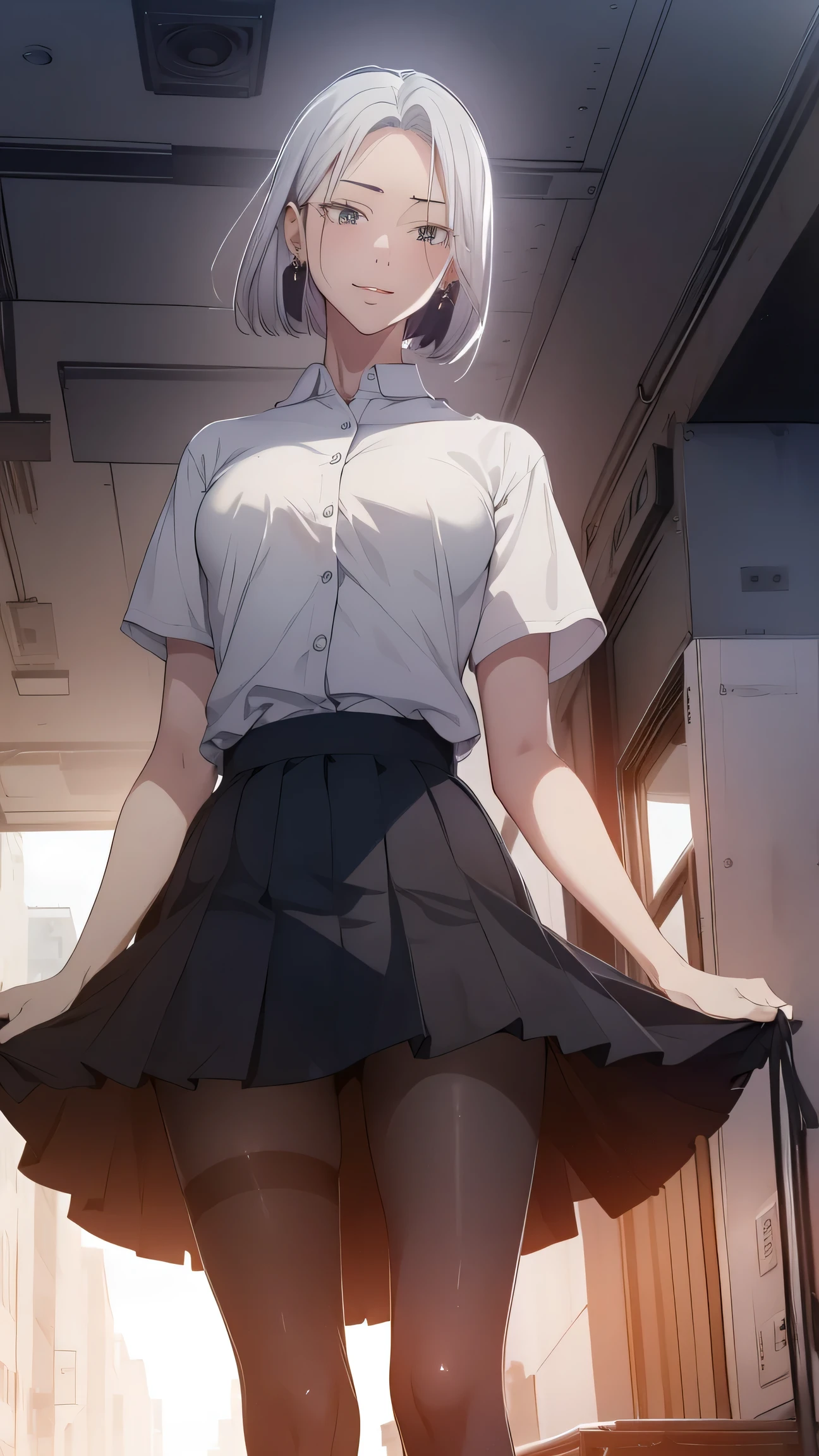 (Photorealistic), (masterpiece)), (highest quality), (detailed), (one girl), schoolgirl, school uniform, short skirt, full body, on the train.
train to school, lots of yellow pee, ((leaking pee)), (((clutching crotch))),(peeing, blush), embarrassed, (puddle of pee at your feet)