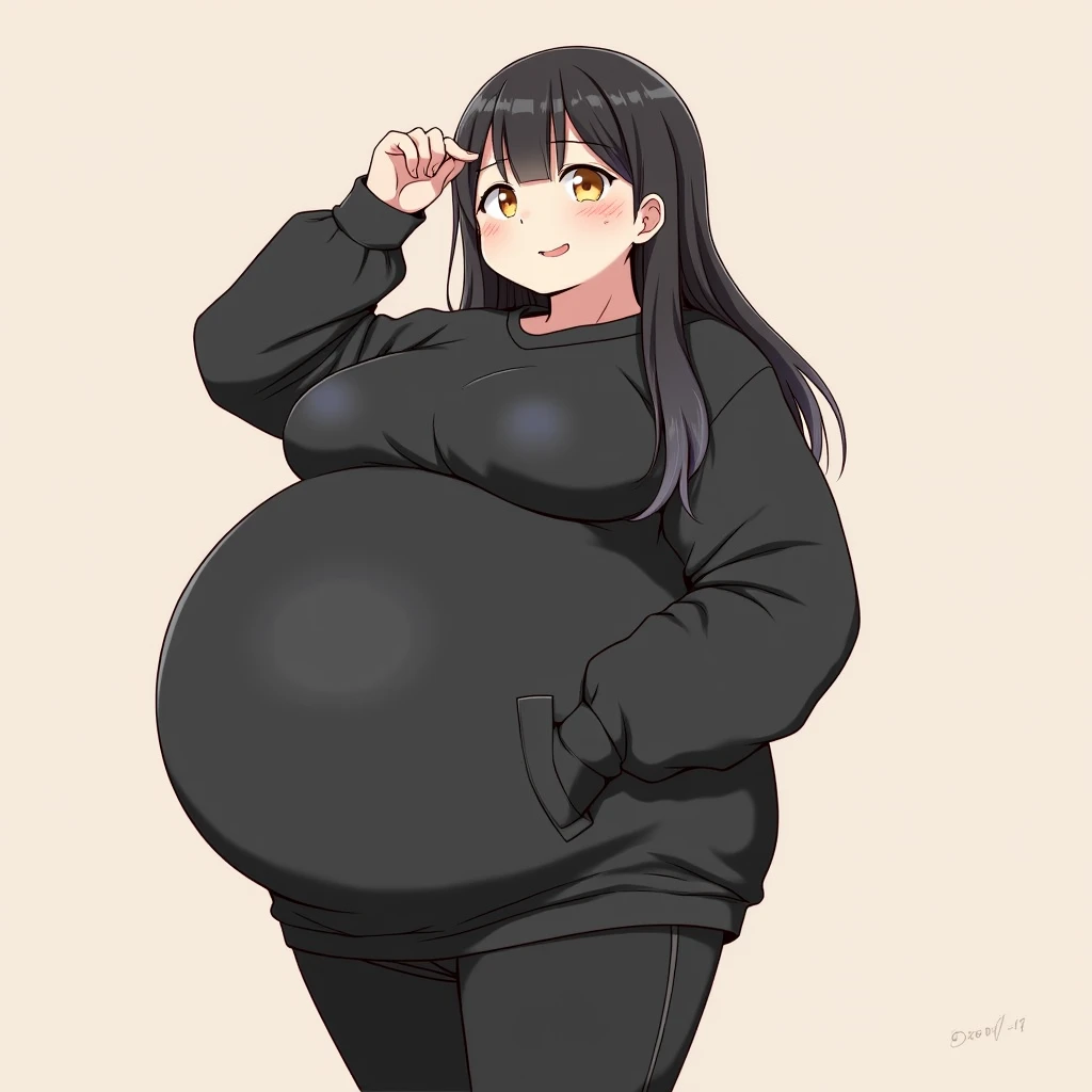 Have cat ears、work、Looks very painful、Small face、、Very embarrassed look、Big Breasts、Very impatient、Trembling、Sweating、Are pregnant、disease、abdomen、abdomen、Wearing a tight-fitting hoodie、Show only your belly、Lots of girls、Last month of pregnancy、１One navel、Sitting on the sofa