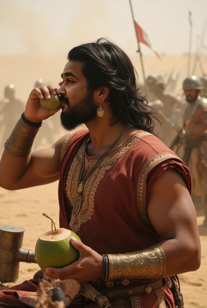 
After the games, Bhima returns home and is seen devouring a large amount of food. The scene shows his enormous appetite, surprising everyone around him.