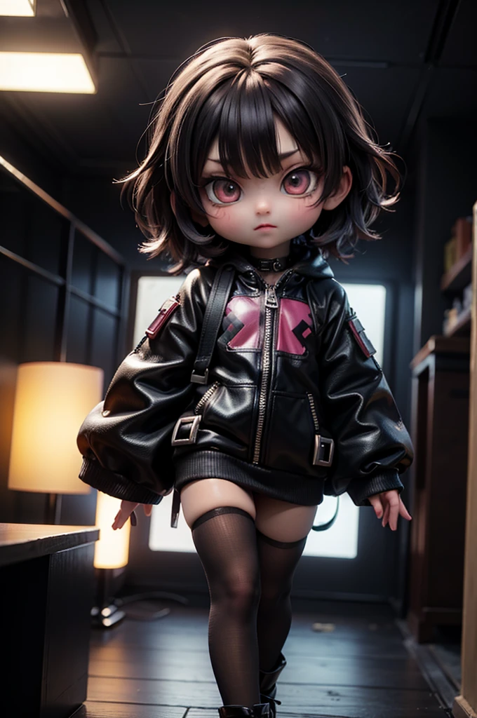 Chibi heroes cyberpunk style cute