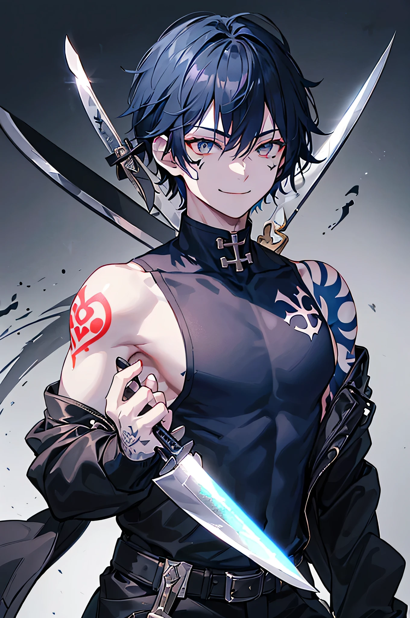 Ciel phantomhive, armpit, croptop, no pants, , naked, 1boy, public, have A dick