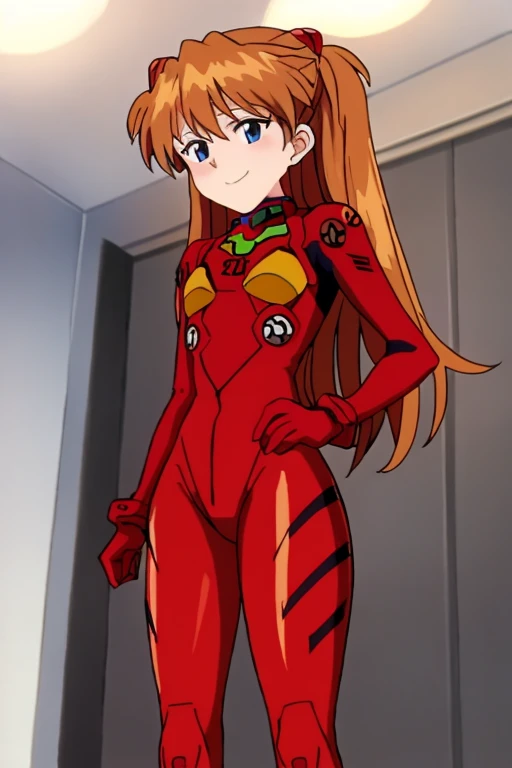 (( top quality )), ((masterpiece)), (be familiar with), perfect face, indoor, bedroom,  viewers because it's Shiragane in the middle of winter,
One woman,  Soryu Asuka Langley ,
開いた口,  ecstatic expression beside the piano, blush, smile,
 small tits,  flat chest, Young girl, Lori,  s,  girl,
 long hair,  twin tails,
Leg spread,