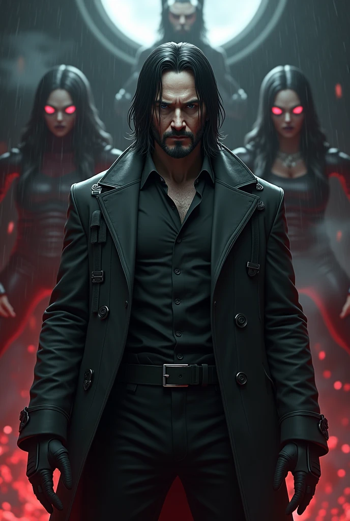 Witness the return of the fearsome Baba Yaga in John Wick 4 with a captivating artwork that showcases John Wick's relentless determination. The graphic depicts John Wick in an intense confrontation, emanating an air of invincibility and lethal precision. The composition combines elements of darkness and adrenaline, reflecting the high-stakes world of John Wick's pursuit of justice. This artwork is a dynamic tribute to the indomitable spirit of the legendary assassin. Ground view, enclosed in square, T-shirt design graphic, vector, on white background, no text, no logo. --auto --s2
