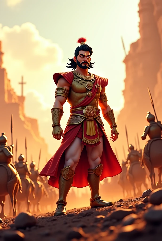 (photorealism:1.2), beautiful win cinematic 3d cartoon style"**धर्म का पालन:** भगवान राम ने धर्म और सत्य के मार्ग का अनुसरण करते हुए अन्याय का विरोध किया"