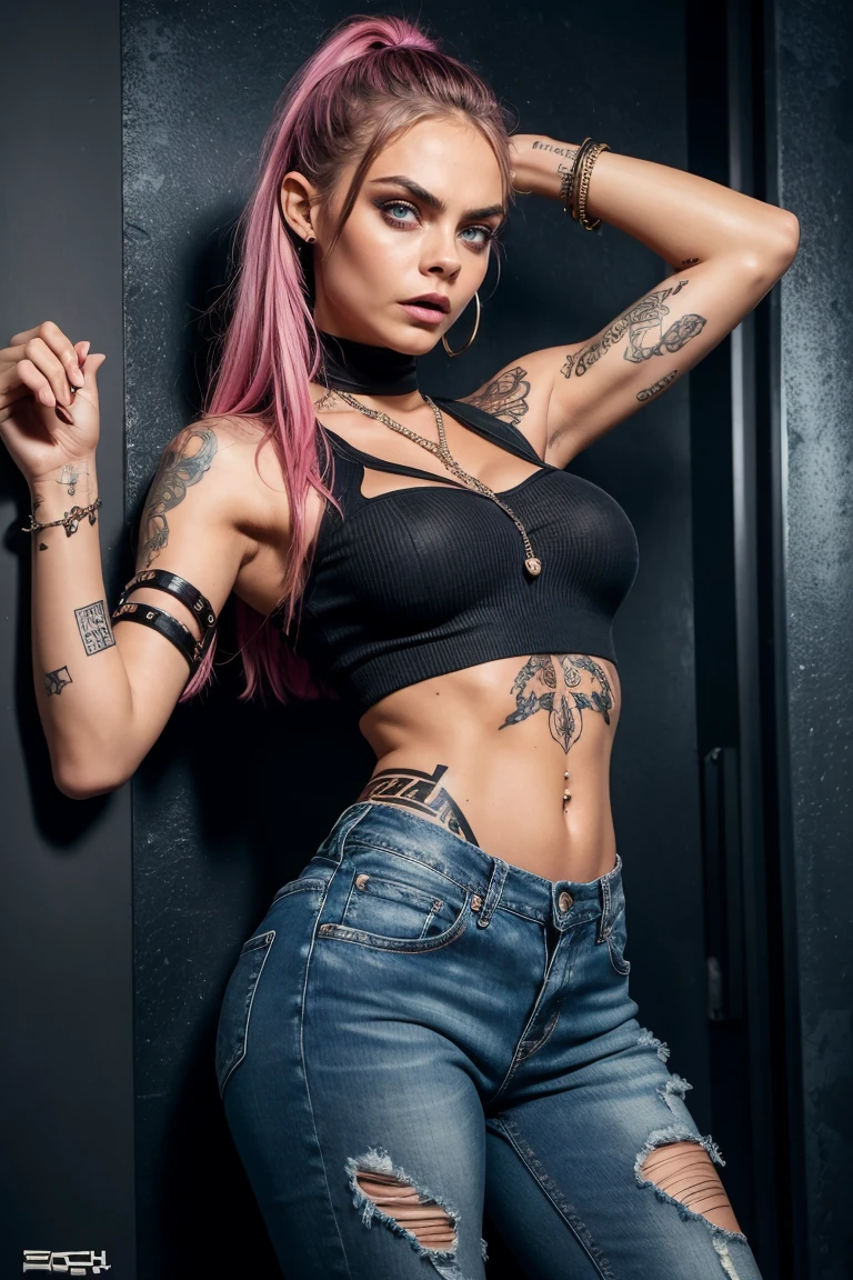 50 years old, gorgeous cute  Brazilian girl, smirk, freckles, polaroid photo, (dark skin:1.4), (medium pink long hair:1.4), arafed woman in a black top and jeans posing for a picture, dilraba dilmurat, with long hair, korean girl, gorgeous young korean woman, asian girl with long hair, beautiful south korean woman, anna nikonova aka newmilky, casual pose, jaeyeon nam, 19-year-old girl, 24 year old female model, Earrings, winner of most beautiful model, famous beautiful model, good young girl, (masterpiece:1.0),(best_quality:1.0), ultra high res,4K,ultra-detailed, photography, 8K, HDR, highres, absurdres:1.2, Kodak portra 400, blurry background, bokeh, lens flare, (skin texture:1.2), (vibrant_color:1.2),professional photograph, (the_tattoo:1.4), (beautiful_face:1.5),(narrow_waist). --v 6