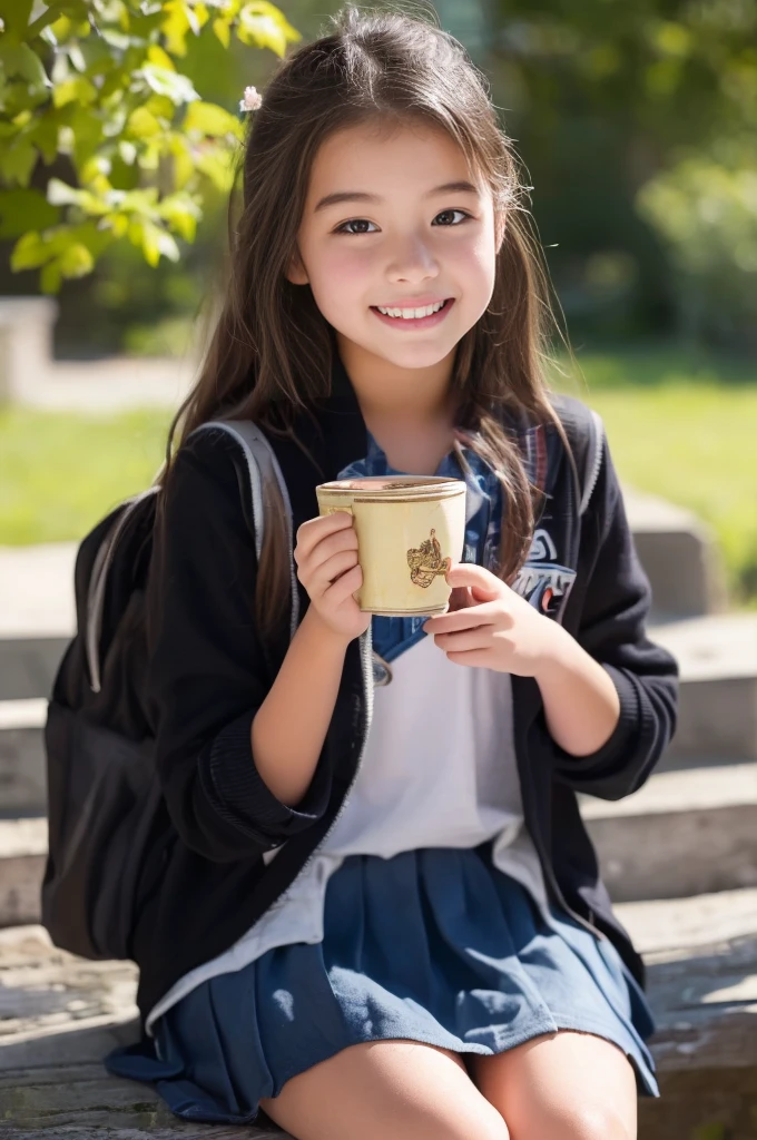 ((( Two Middle School Girls Transcendental Cute)))、smile、Simple、( Japanese)