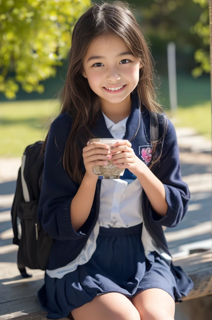 ((( Two Middle School Girls Transcendental Cute)))、smile、Simple、( Japanese)