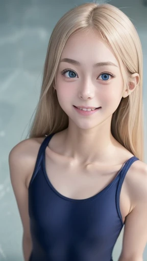 2girls,((from above:1.5)),((((sfw:1.5)))),((sfw:1.5)),((sfw:1.5)),((sfw:1.5)),((Upper Body:1.5)) Korean Asian Teenager Photos、((Beautiful and cute idol girl:1.5))、Platinum Blonde Hair、11yo,Narrow eyes:1.5)、(((Beautiful and cute idol girl:1.3))、silver Blonde Hair、14yo),Thin face、Thin neck、((Slim body)),((skinny):1.5),((Flat chest:1.5)),((clavicle)),((Narrow eyes:1.5))、(Thin arms)、(Thin neck)、(Thin lips)、A small smile、Thin arms、(Dark blue school swimsuit:1.5),smile、Eyes in Love、Girl2people、