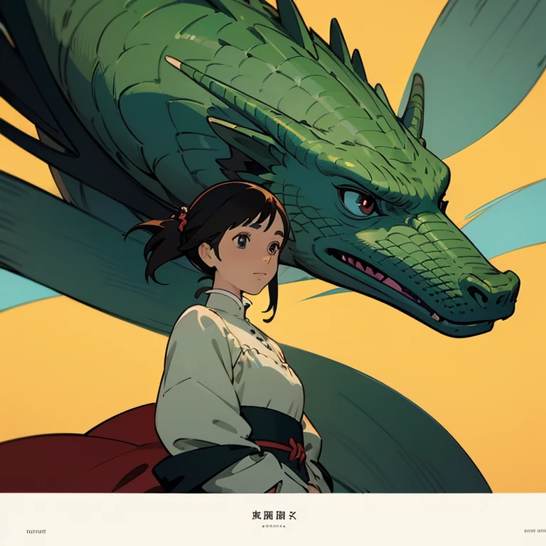 Dragon, Girl, masterpiece, 
The best quality , High Details ,  illustration,
