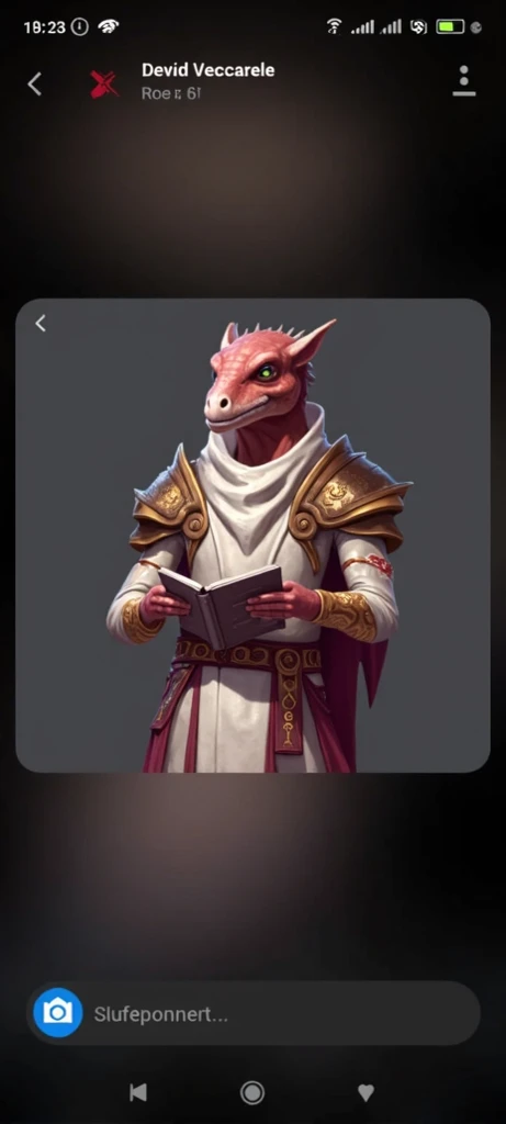 Kobold sorcerer from dungeons and dragons with yellow scarf