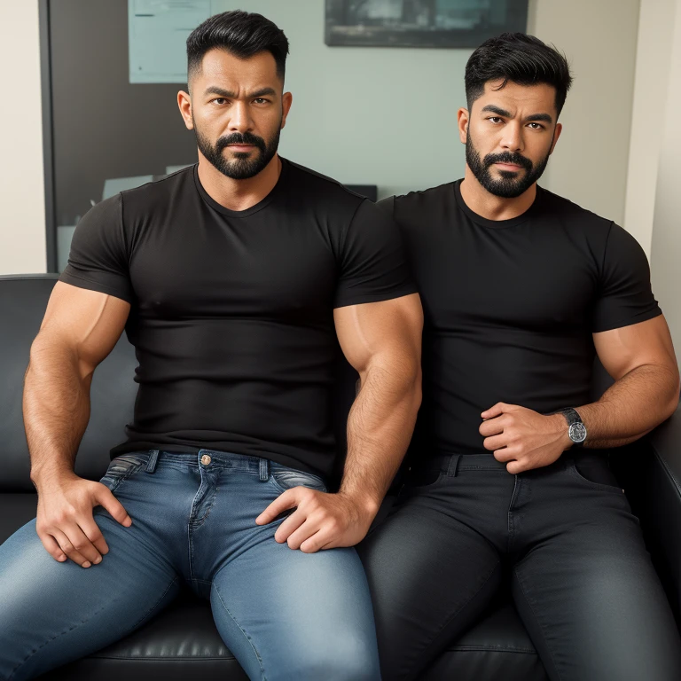 3 daddys guapos negros, in boxers with a very large and long bulge in the crotch, Se tiene que ver su cara obligatoriamente