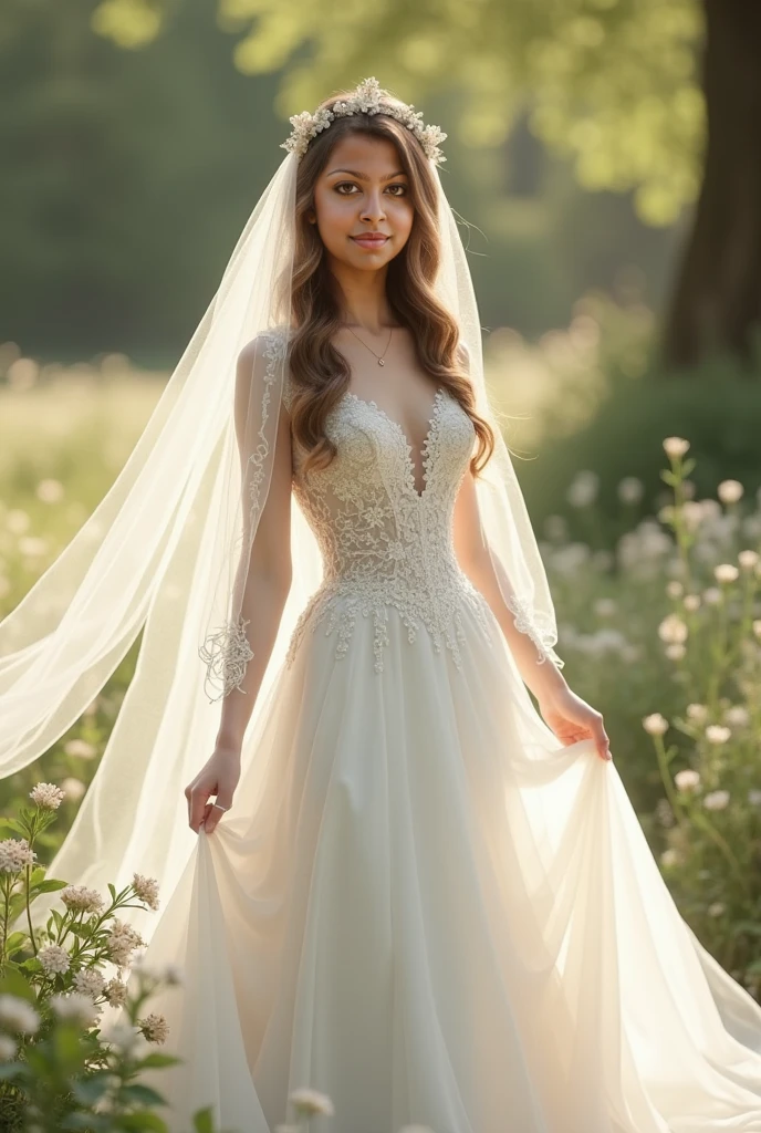 Woman in wedding dress