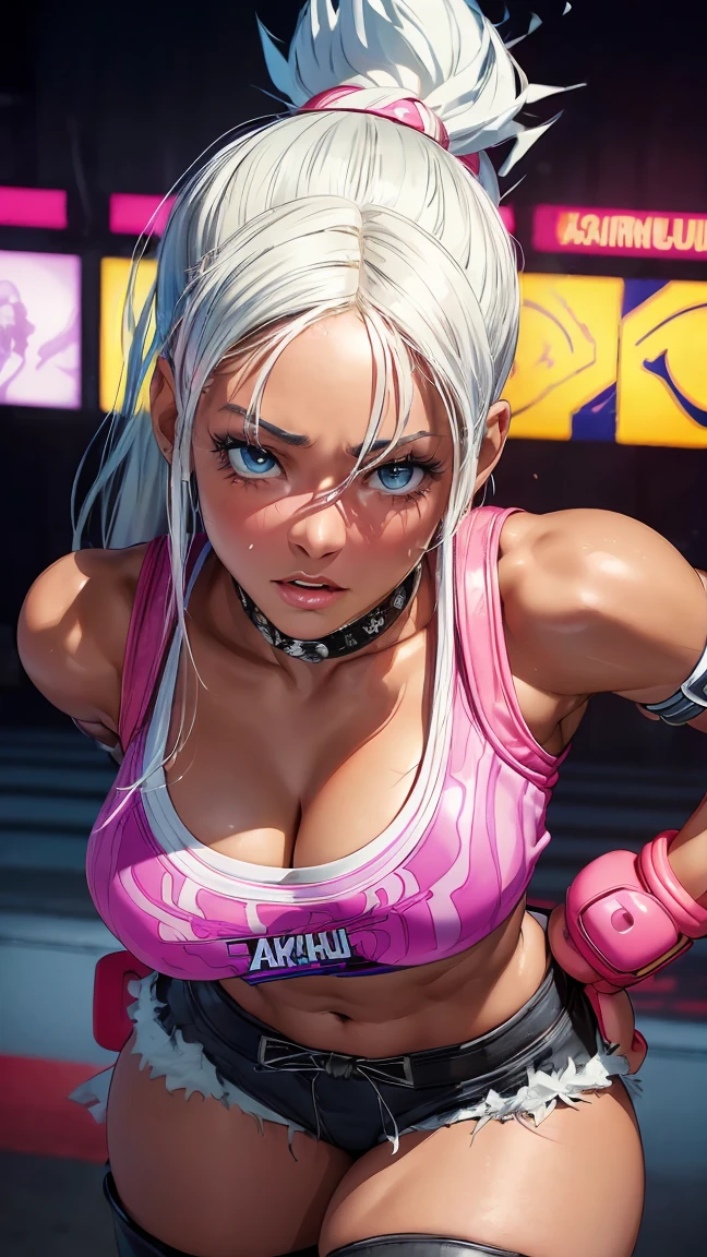 NSFW,masterpiece, super fine illustration, best quality, light particles, ultra-detailed, 8K wallpaper, (bright colors:1.2), official+++, amazing fine details, delicate linestailed face, high resolution, all intricate, line drawing, awesome many layers, (1 mature woman), huge breasts, sagging breasts, nipple stand, shiny skin, open clothes, (topless), extremely beautiful eyes, shiny eyes, (orgasm face), (ahegao), (blush cheeks:1.3), (tongue out:1.3), (saliva:1.6), (sobbing:1.6), (tears:1.6), (pubic hair:1.6),(arched back:1.6), tall, (showing armpits:1.3), (lift up skirt), thighhighs, thigh_gap, skindantation, (bottomless), (voluptuous), pink neon trim, (extremely wrinkled shiny clothes reflecting light), fusion of satin and latex fabric ,skin fit, erotic lips, extremely shiny fabric, gleaming skin, sweat, wet, glamorous perfect female proportion, eyeshadow, makeup, (focus on woman), (crotch tattoo:1.6),(steam:1.3),(fog:1.3),(night:1.3), (moody lighting:1.6) , (intricate decoration:1.6),(eyes wide open, sanpaku eyes:1.3), considerable strabismus, (Right eye looks left, left eye looks right:1.5), unfocused eyes, looking in the wrong direction, mouth open involuntarily loudly, intensely blushing red face, (protruding long tongue:1.3), (multiple penises:1.6),multiple boys,surrounded penises,too many penises,pussy, penis,(gangbang:1.6),(breast milk:1.6),(ejaculation:1.6), (vaginal penis),(clothing aside), missionary position, ((1man and 1woman,having sex:1.6)),man on top,lying in bed,bird’s eye view, (woman spread legs:1.4), (intense Sex:1.7), (cum out:1.2)), (focus on woman),(breast grabbed by naked man from behind:1.6), (Woman spread legs:2), (red color volleyball uniform :2),(bloomers:2), , (akali:2),(blonde:2),
