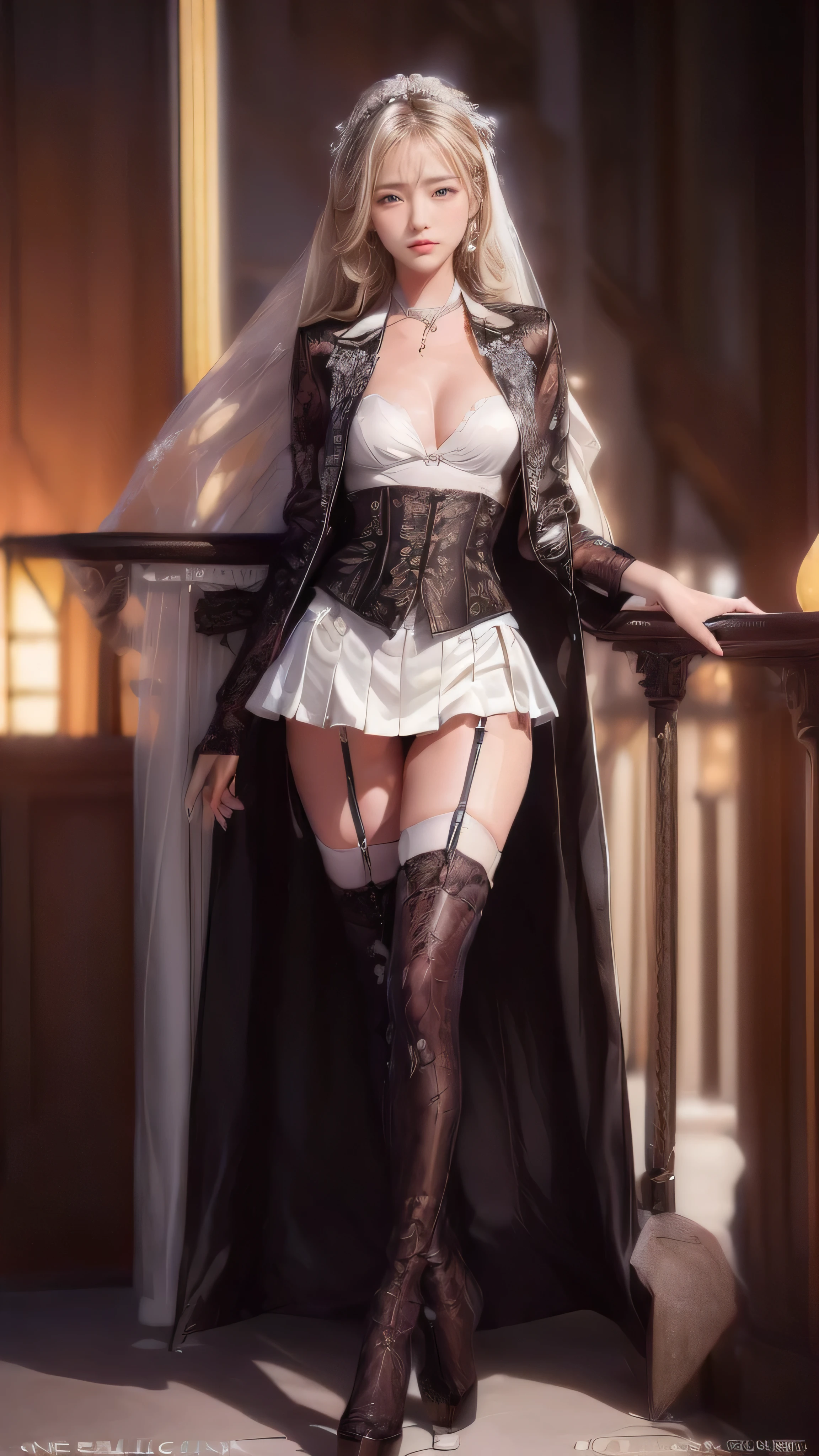 ((best quality)), ((masterpiece)), (detailed), red and white clothing, Bloodborne inspired, occult aesthetic, occult, detailed and intricate steampunk and detailed gothic, NSFW, Very dramatic and cinematic lighting, cosmic horror, grim-dark, side-lighting, perfect face, NSFW, Fluttering lace flared long knee length dress with frilly petticoats, knee length dress, pleated petticoats, ta dress, petticoats gothic lolicomplex lace boots, side-lighting, gothic lolita aetic, wielding a mighty sword with mechanical components, carbine, NSFW, beautiful small breasts, small breasts, full body, whole body, body, NSFW, full body, whole body, head-to-toe NSFW