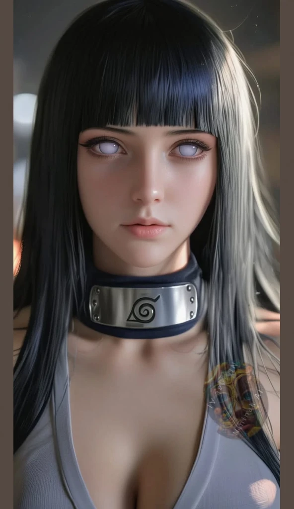 surreal upper body teen-hinata, village street,  surreal, neckband, [professional photo, studio lighting, HDR, UHD, 64K]<lora:SDXL - Char - Hinata-01-01:1>