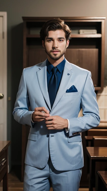 Photo of veggeto blue with suit 
