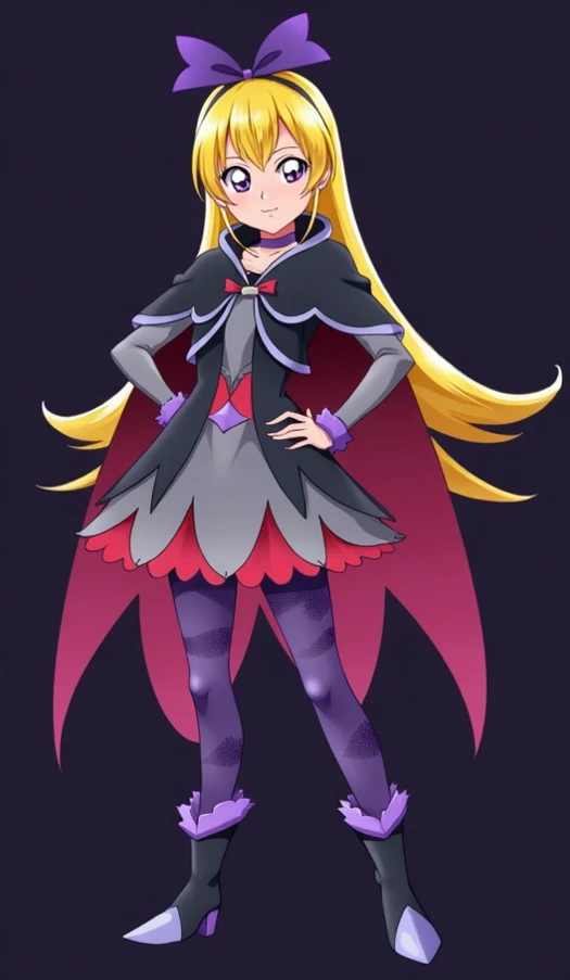 "(Official Art: 1.2, Full-body Close-up: 1.3), a demon woman with horns growing horns is smiling with fangs, wearing an elegant black dress, high-precision black wings and feathers delicately embellished her body, perfect body and proud movements show her confidence and unique charm, hinting at the dark theme, shimmering silhouettes in the smoke add points to the picture, and the perfect proportions perfectly present its demonic beauty."
