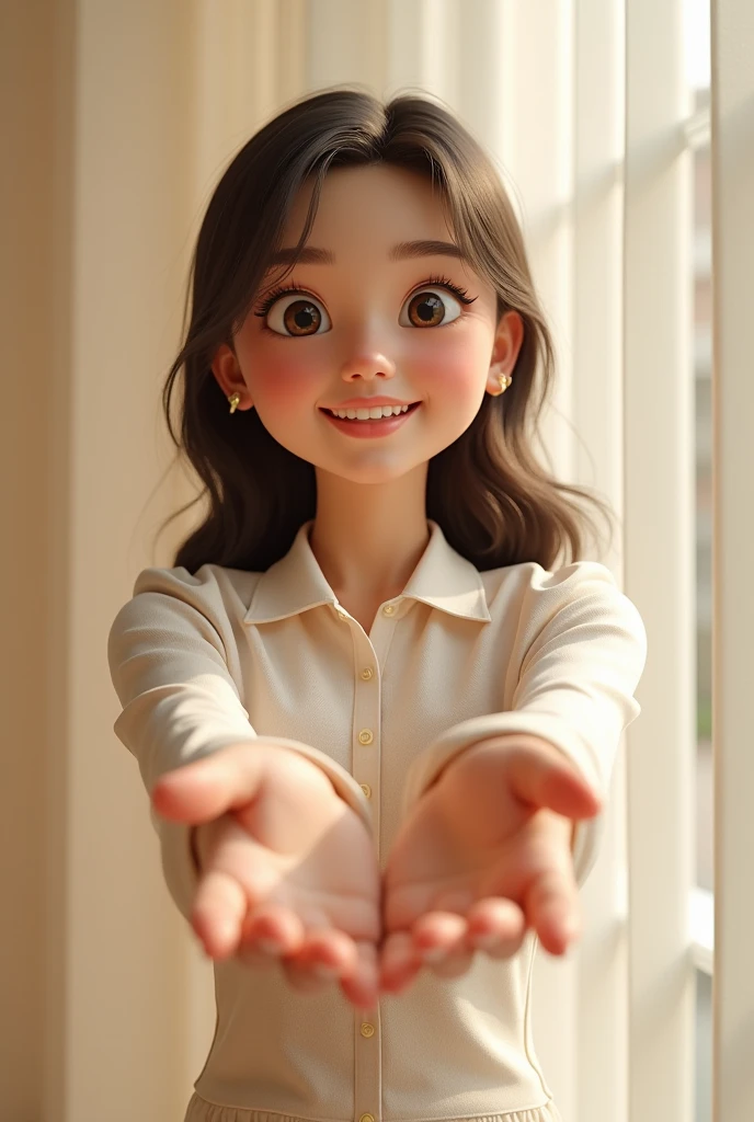 A cute little girl, dancing moves,