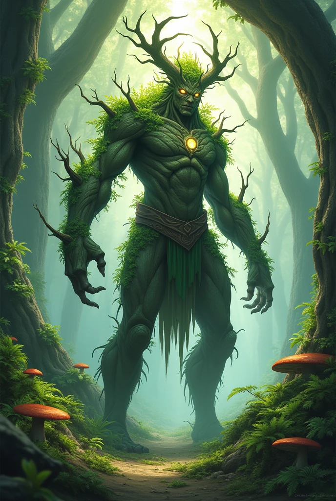 Oak、Green skin、Warrior、male、Muscular、fat、Shaman
