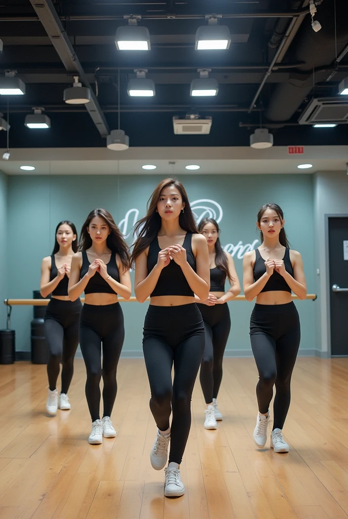 Korean、1 pretty girl、Staring at the audience、whole body、Korean Idols、Long Hair、Brown Hair、Brown eyes、From the back、Butt、Hands on the ground、floor、white tight yoga pants、Large Breasts、Large Breastsの谷間、Butt、shoes、Outdoor
