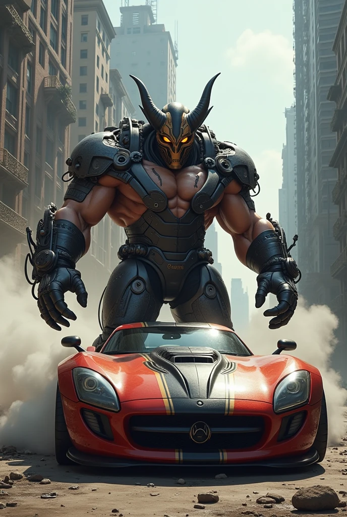 driving a formula 1, fingers on steering wheel, sitting, speed lines, neon lighting, high quality, masterpiece, <lora:girllikeformularacing_v20:.8>
doomboh, demon, muscular, red skin, barechest, horns, sharp teeth, green eyes, claws, evil grin, mouth open, <lora:doomboh:.8>