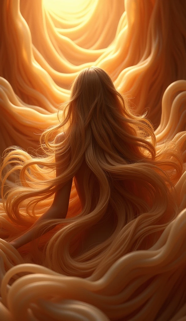 A spotlight with long hair