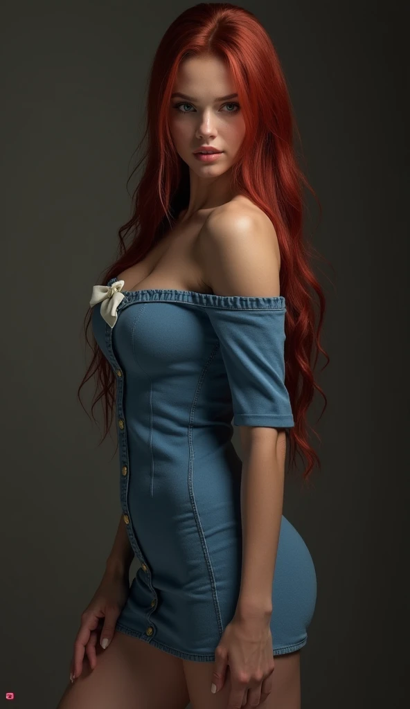 (ultra realistic,32k, masterpiece:1.2),(high detailed skin:1.1),( high quality:1.1),
<lora:ARIEL-V2:0.8>(full-face blush:1.1),red hair,hair ribbon, outside flower field,(layered ruffle dress:1.1), sleeveless,  colorful flowers, sunshine,sky, clouds, blurry background,,(looking at viewer, sitting, from below:1.1),, huge breast,large breast,<lora:add_detail:0.94>,
(backlight:1.1),