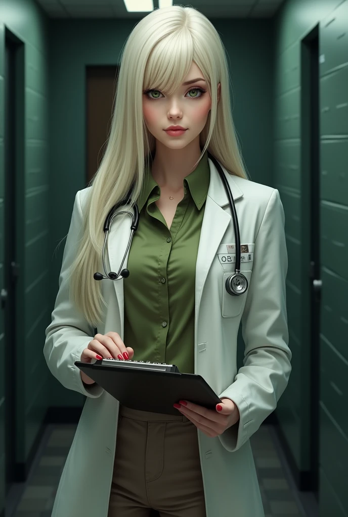 gynecologist catgirl in latex leggings