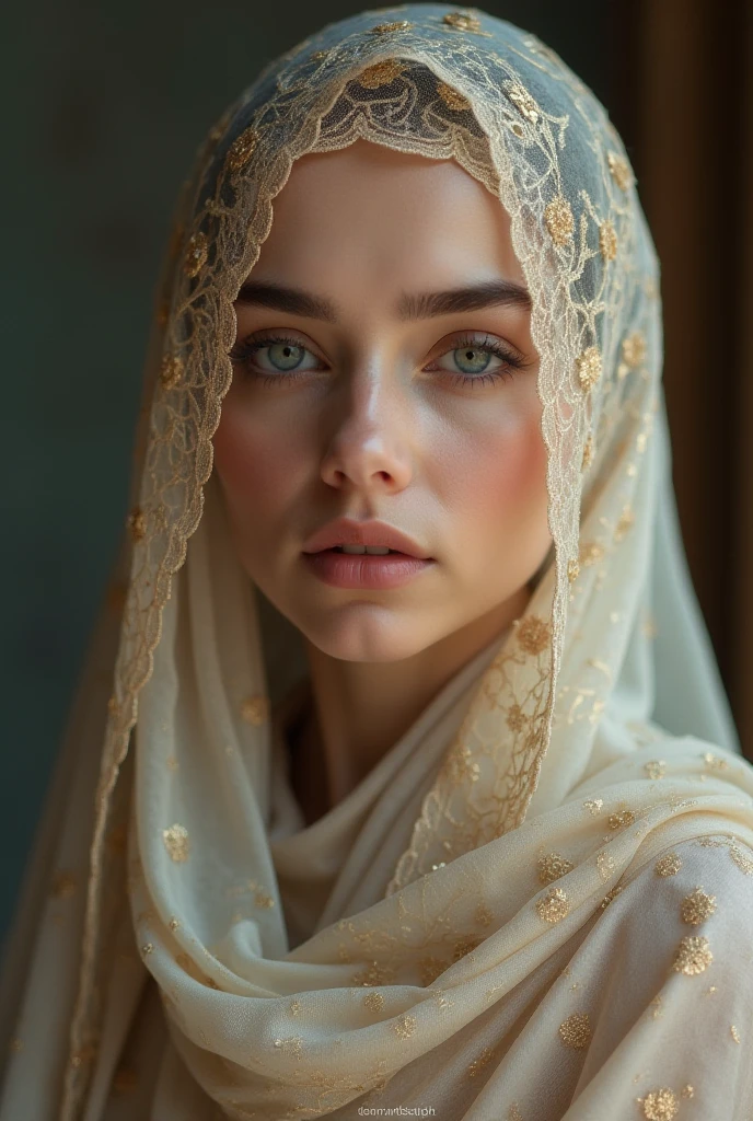 Create several Muslims beautiful girl's images. Who doesn’t exist on the earth. Image must be looked real