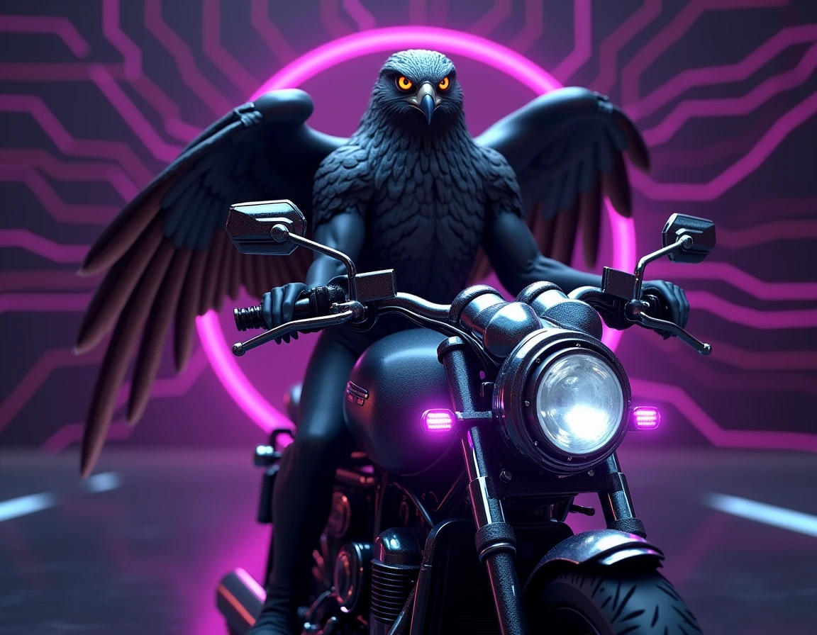 C7b3rp0nkStyle, dark night, prehistoric maze mysterial park, moai statue, waterfall, eagle, cyberpunk, sci-fi, futuristic, tech. (((((1girl, solo, alone, superbiker, close-up superbike shot))))), medium-breast:1.1 slim body, cleavage, sexy clothes, (headphone, black sunglasses, long black realistic hair), (((superbike riding and holding pistol poses))), half-body thigh level medium shot, cinematic lighting, lens flare, ray tracing.