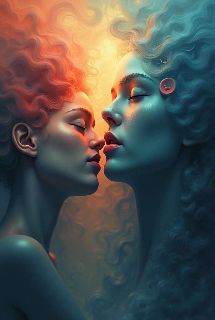 <lora:more_details:0.6>, Aesthetic: (duality, yin-yang:1.3) BREAK Composition: (two girls, mirrored, (white left:1.2), (black right:1.2):1.2) BREAK Lighting: (harmonious balance, chiaroscuro:1.2) BREAK Quality: (8k, crisp, detailed) BREAK Appearance: (22 years, black hair, white hair:1.2) BREAK Styles: (Yin-Yang art, Realism:1.2) BREAK (excellent quality:1.0) BREAK, yuri, kiss <lora:npmathilda:0.4> <lora:unhorny_v01:-1> <lora:duality_yin_yang:0.6> <lora:StarDust:0.6>, stardust, <lora:Bodypaint:0.5>, bodypaint <lora:Bubble_Sora:0.7>, (bubble:1.2)