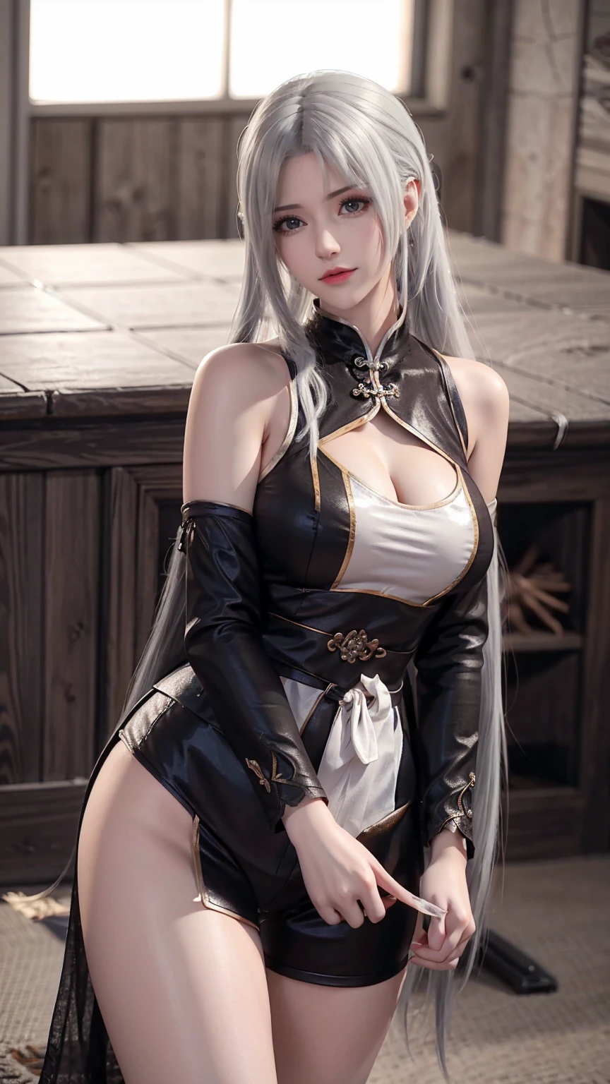 ，Close-up of miss wearing white mask, Beautiful character painting, Gu Weiss,   Gurwitz Style Artwork  , White-haired god, author：Yang Jie,  epically beautiful character art ,   Extremely fine CG8K wallpaper  , author：Fan Qi, by Wuzhun Shifan,   It has a unique texture  , Single ponytail, insult, High Ponytail,  tall and big, Long Legs, (Sleeveless lace shirt), ( shorts), (stripe )), ((stripe )), Walk, Elegant, dignified, miss, Beautiful curves,  sweet smile , 细节感和层次感很强, color丰富绚丽,  has a unique texture , rich and colorful, color, vivid, Design Art, 16K,   super detailed , {{illustration}}, { Extremely refined}, {Exquisite surface treatment},   super detailed , Delicate and shining eyes, {{Light}}, 极致Light效果, Model:  realism , CFG size: 12, Laura: Bright texture (1.35),  high quality , masterpiece,   exquisite facial features,  delicate hairstyle depicting , 眼睛的详细描写, masterpiece,  Best Quality , Light线追踪,  extremely detailed unified CG 8K wallpaper, masterpiece,  Best Quality , ( 1 girl), 完美miss身材, (((Tight white T-shirt))),  ( delicate face),  short black hair,  tie up your hair , Light blue hairpin,  ( White Skin), (Optimal Lighting), (  super intricate details  ), 4K Unified, (  super detailed  CG),  showing off her white legs , , Hot Pants,  shorts,