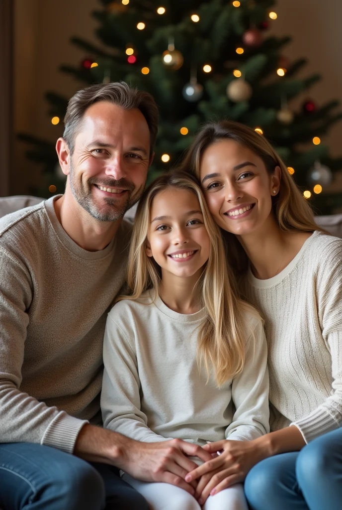 Photorealistic modern European large family of 2023