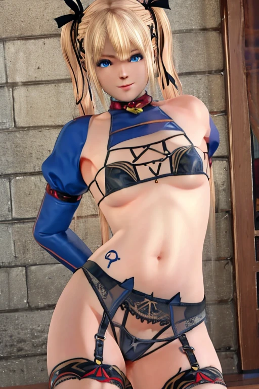 ((Masterpiece)), best quality, absurderes, ultra detailed, holographic, Marie rose, blue eyes, right blonde hair, Nsfw, (master part, best quality;1.3), extremely detaild ,ultra detaild, 1girl,standing alone, breasts small, evil smile, hair ornament, aretes, Looking at Viewer, mini skirt, microwave good, purples eyes, 4k resolution, Ultra-realistic, highy detailed, fully body, natta, dynamic lights, fullmoon