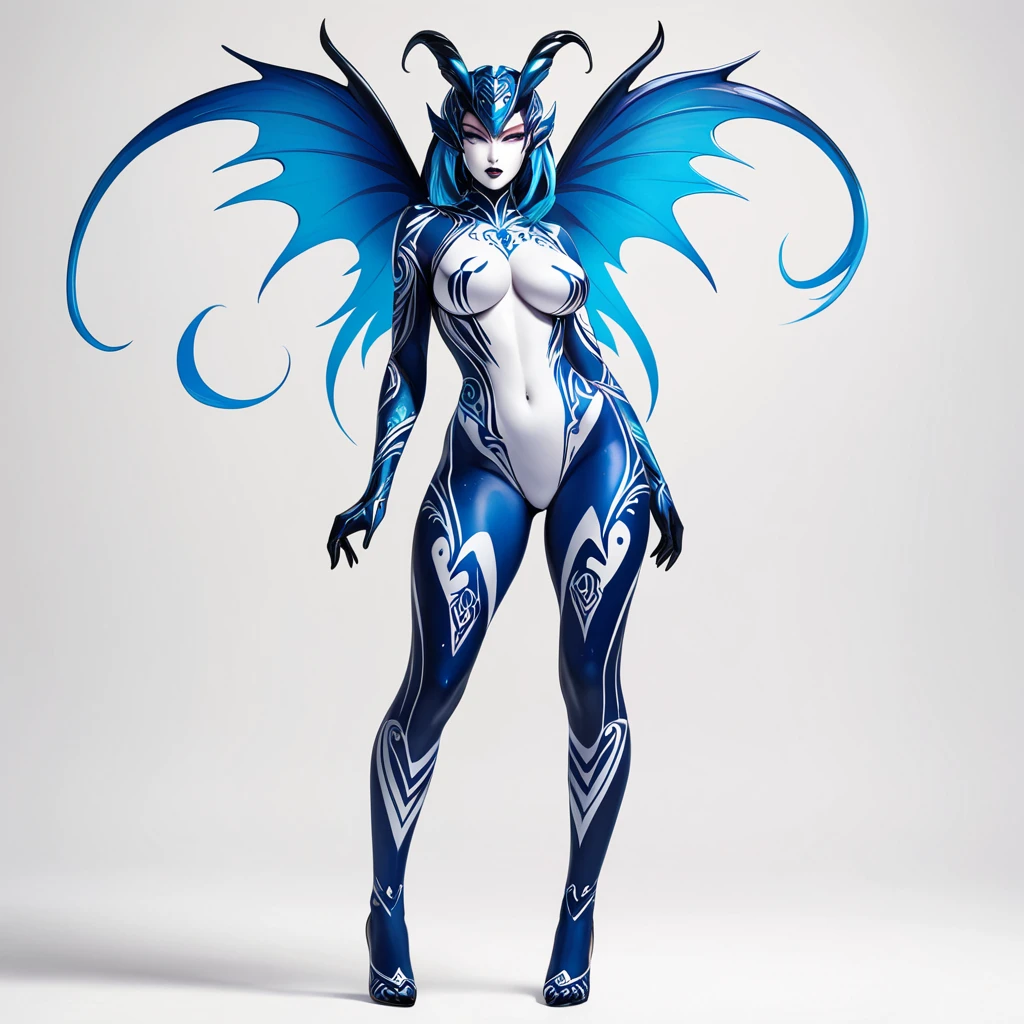 (best quality: 1.4), (masterpiece: 1.2), detailed, complex, high resolution, iridescent colors, A charming and fascinating creature with otherworldly forms that blend the best aspects of the monster human form and the innocent charm of a precocious child, scales, wings, blue, texture, complex, gorgeous, 3D, highly detailed, decorative style, Tim Burton, Dale Chihuly, Bruce Zheng, Cyril Rolando, H. R. Giger $plastic$ Grid: Real Lenoid afremov style, wet, fire