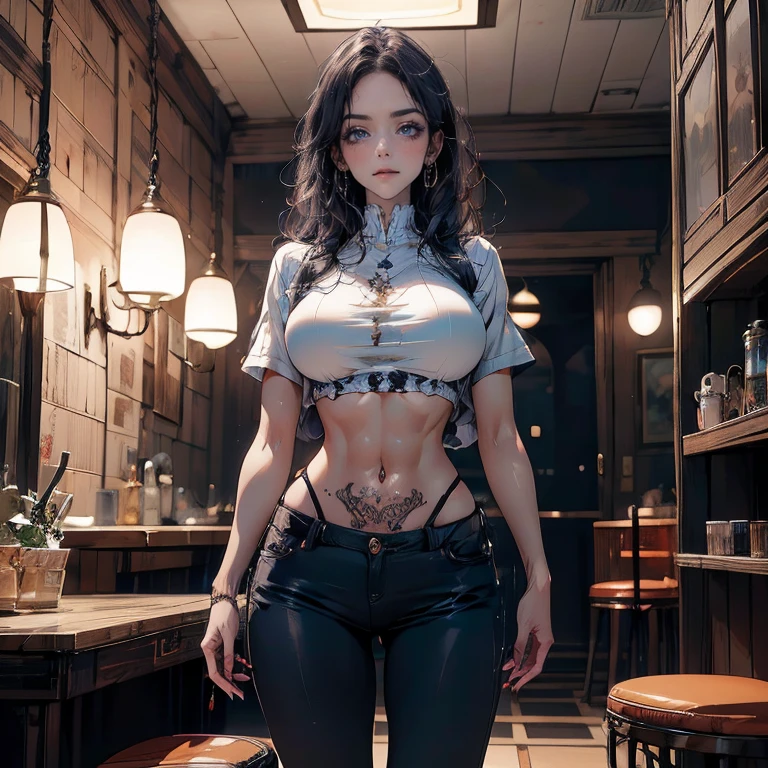 Photo in the dark of 1 teen girl (( Dressed in torn and fallen overalls)), in a horror movie terrified, brunette hair braids see-through transparent dress ripped dirty, very small breasts, exposed breasts, exposed nipples, spreading legs, lulled-down panties, exposed pussy, naked pussy, camera on pussy, injured skin, with a lamp in the dark (( standing on the dirty floor full of rats )), The Dark of a Basement,8K Ultra realistic, visible nipples