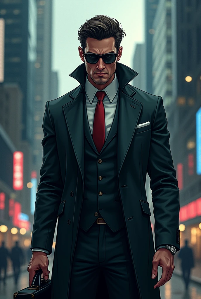 I have a pseudonym "Money Hunter"
Make me an image to use as a profile picture that captures the essence of the name