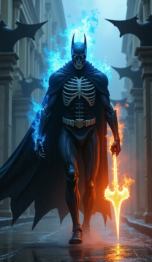 Create a jewellery article of ghost rider surfing on the flames of hell fire instead of bike use surfing board
