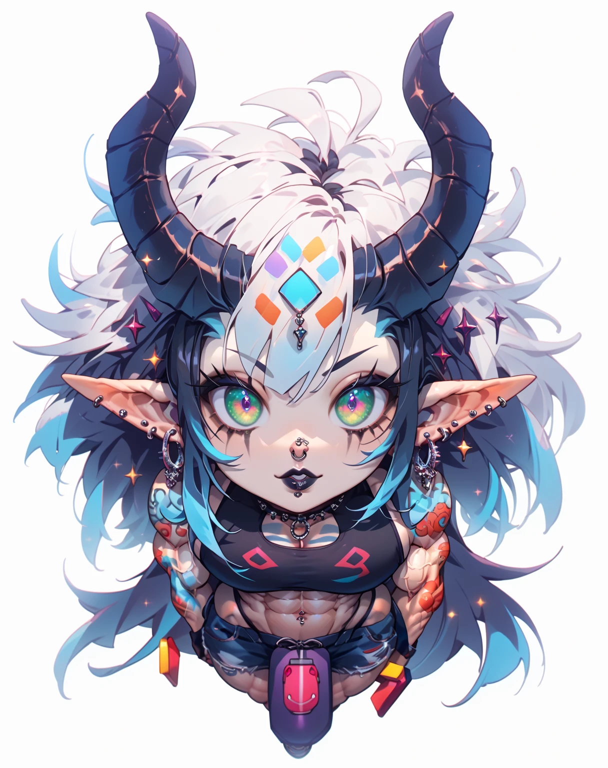 ((sticker)), Chibi Zombie, masterpiece, anatomically correct, textured skin, super detail, 8k --auto --s2