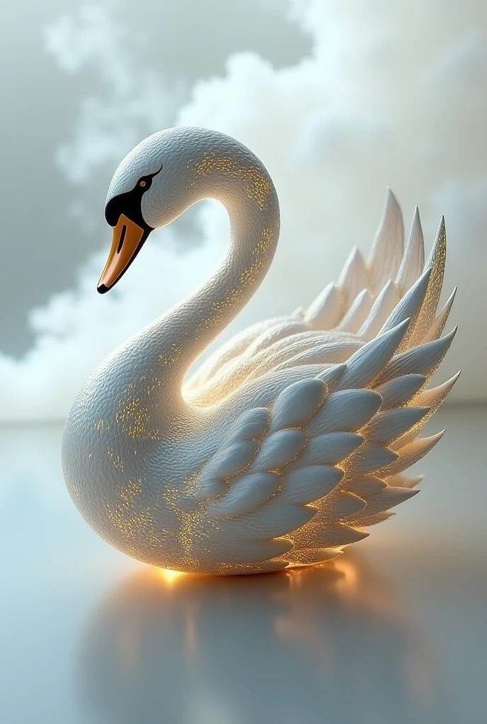 swan-shaped lock, artistical, best quality, high resolution, masterpiece. whitesmoke background. DON’T PUT ANY PERSON IN IMAGE! NO HUMAN, NO PEOPLE, NO PERSON.