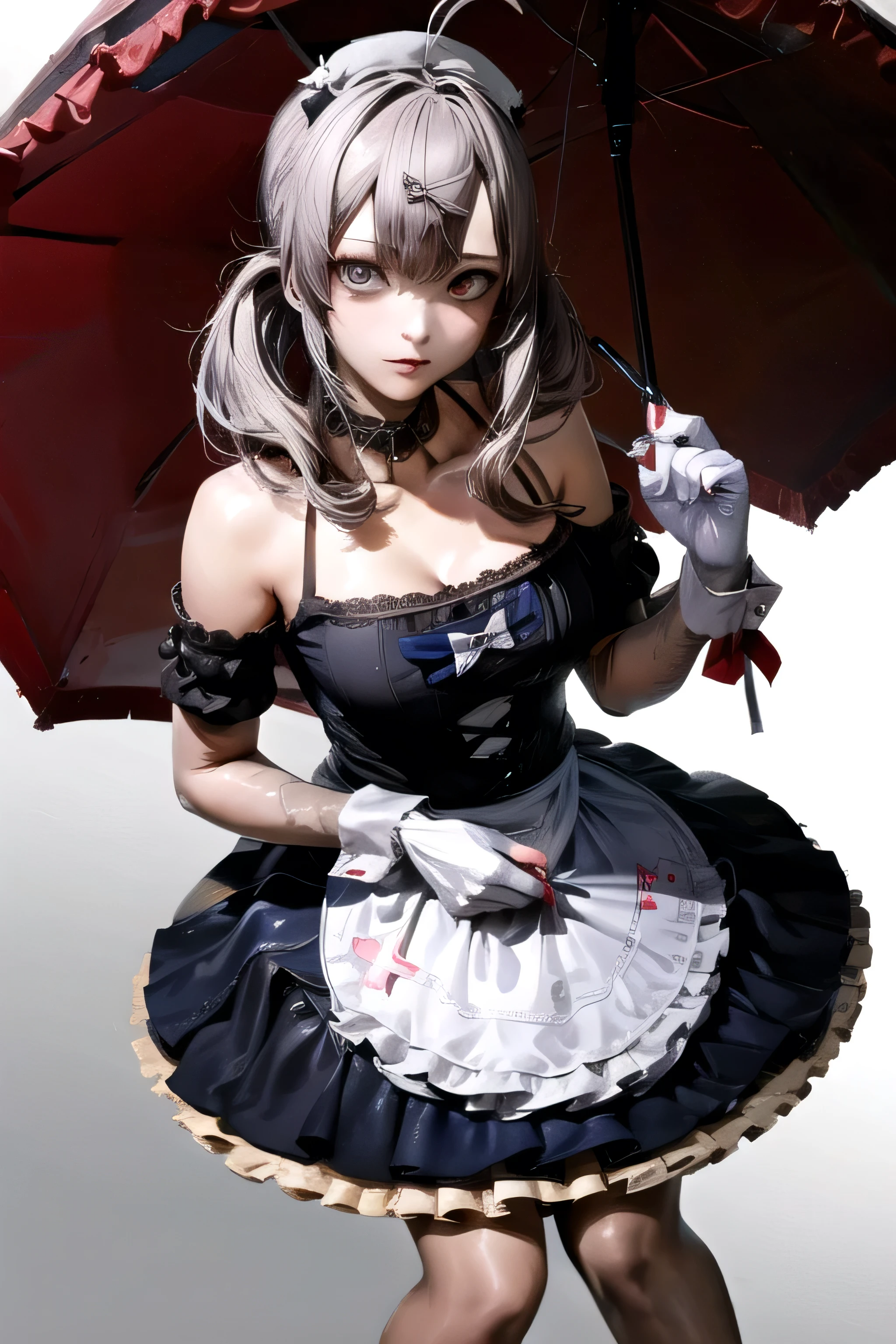 (( top quality )), ((masterpiece)), ( Details),Maid, Cleaning in progress, punch, Lean forward trying to pick up something
