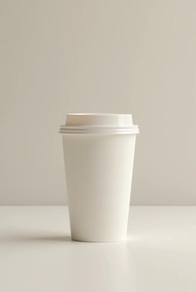 Styrofoam cup with realistic lean