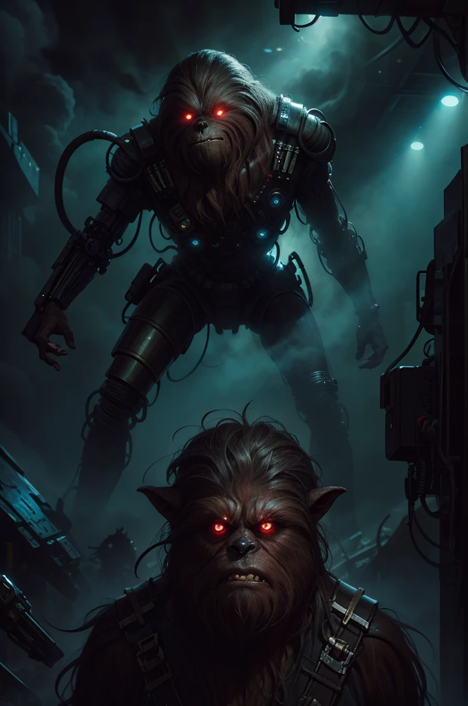 wookie strogg, grotesque, cyborg